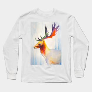 half-face deer Long Sleeve T-Shirt